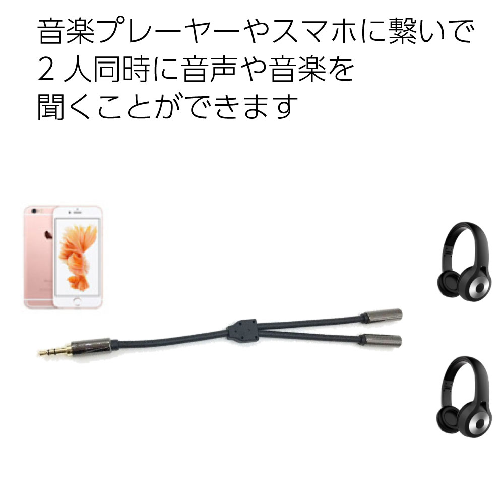 毎週更新 イヤホン 分岐 分配 二股 2分配 分配ケーブル ヘッドホン 同時使用 3.5mm www.alantaylor.com.au