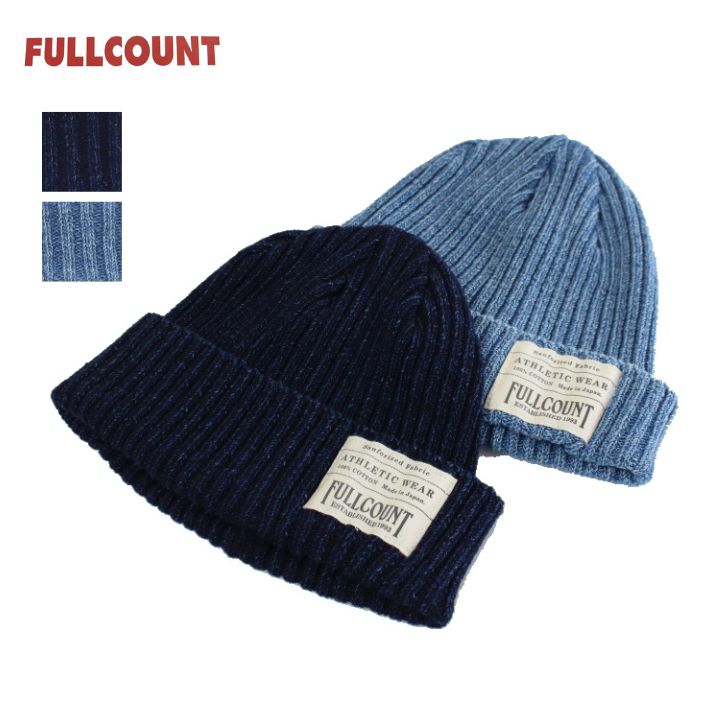 盛りだくさんかぞえ上げる 6817 肋材 ワッチキャップ 綿織物 編み物旗がしら メンズ FULLCOUNT Ribbed Watch Cap メンズ帽子-バッグ・小物・ブランド雑貨-ニット帽