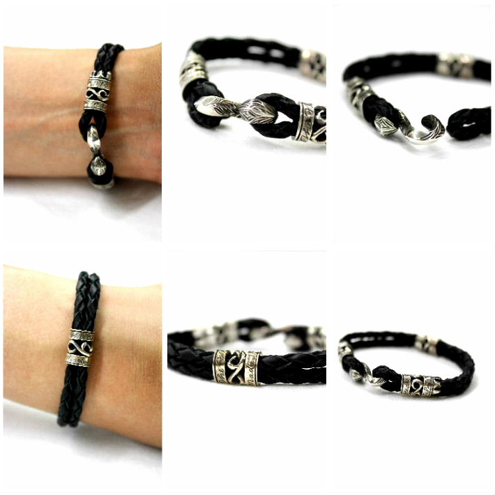 楽天市場 フラットヘッド Bl 001 コンビネーションブレスレット カンガルーレザー シルバー 黒 ブラック メンズ The Flat Head Combination Bracelet Black ｉｎｆｉｎｉｔｙ Co Ltd