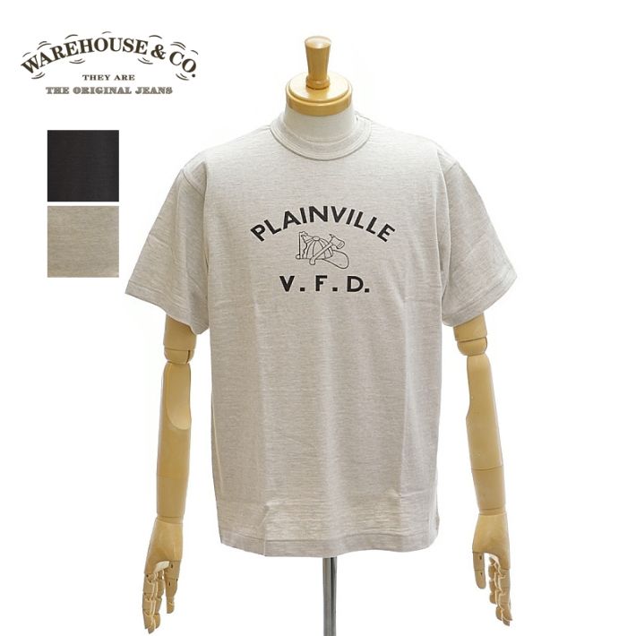 ウエアハウス Lot.4601 「PLAINVILLE」Tシャツ クルーネック 半袖 ノンウォッシュ メンズ WAREHOUSE