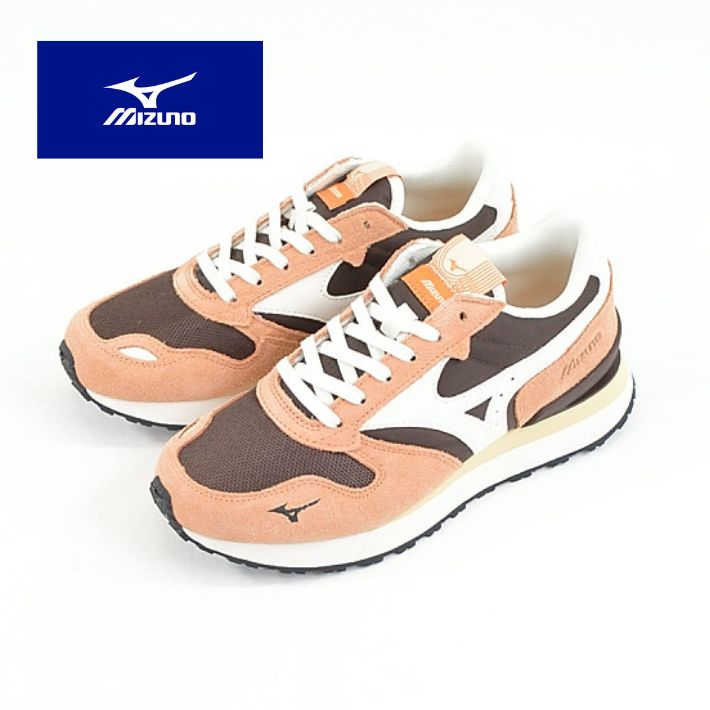 ミズノ D1GA2352 RB87 ブラウン×オフホワイト×オレンジ スニーカー シューズ MIZUNO
