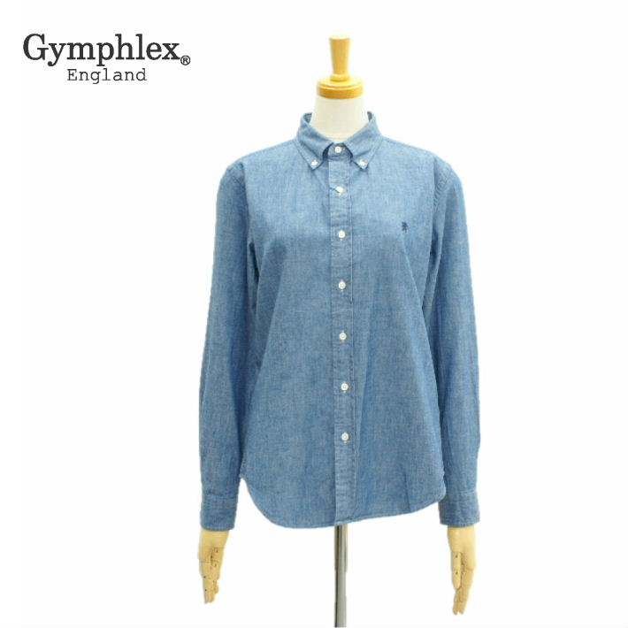 正規通販 シャツ ブラウス Gymphlex レディース シャツ ボタンダウン 長袖 シャンブレー J 0872cod ジムフレックス Www Smartorthodontics Com Au