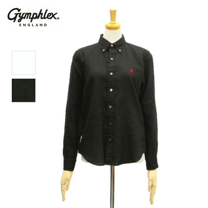 安い購入 シャツ ブラウス シャツ ボタンダウン 長袖 リネンシャツ J 0872kls ジムフレックス 無地 Gymphlex レディース Dgb Gov Bf