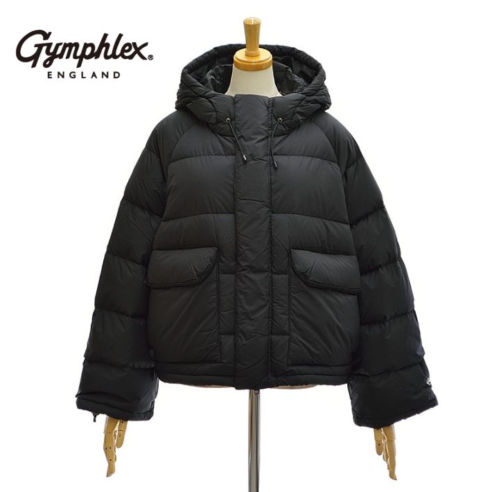 ジムフレックス GY-A0718DMN ダウン フード ショート ジャケット レディース Gymphlex