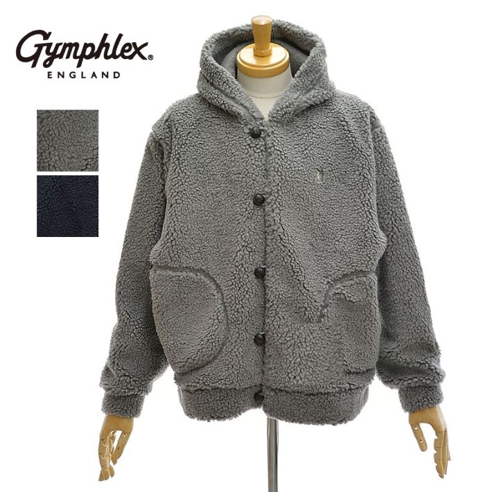ジムフレックス GY-A0727BOA ボア　フリースジャケット くるみボタン フード付き メンズ Gymphlex｜ＩＮＦＩＮＩＴＹ Co.，Ltd. 14,245円