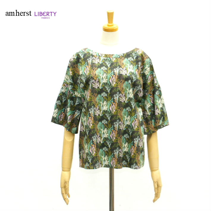 アムハースト HH1721015 リバティ コーラル・カモ プルオーバー ブラウス 5分袖 レディース amherst [メール便可]｜ＩＮＦＩＮＩＴＹ Co.，Ltd.