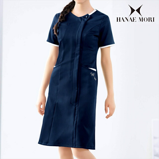 楽天市場 全品ポイント10倍 10 4 00 10 5 23 59 ハナエモリ 配色vネックワンピース ナース通販アンファミエ楽天市場店