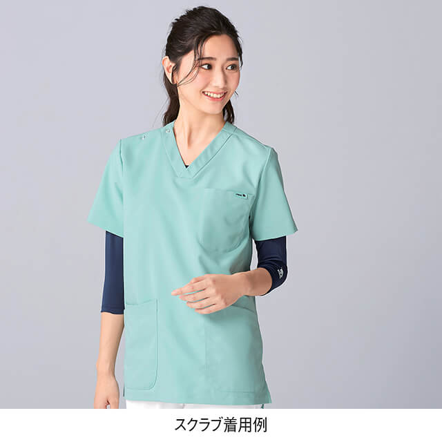 市場 moz 白衣 スクラブ モズ 黒 インナー レディース 女性 スクラブインナーナース服 ナースウェア