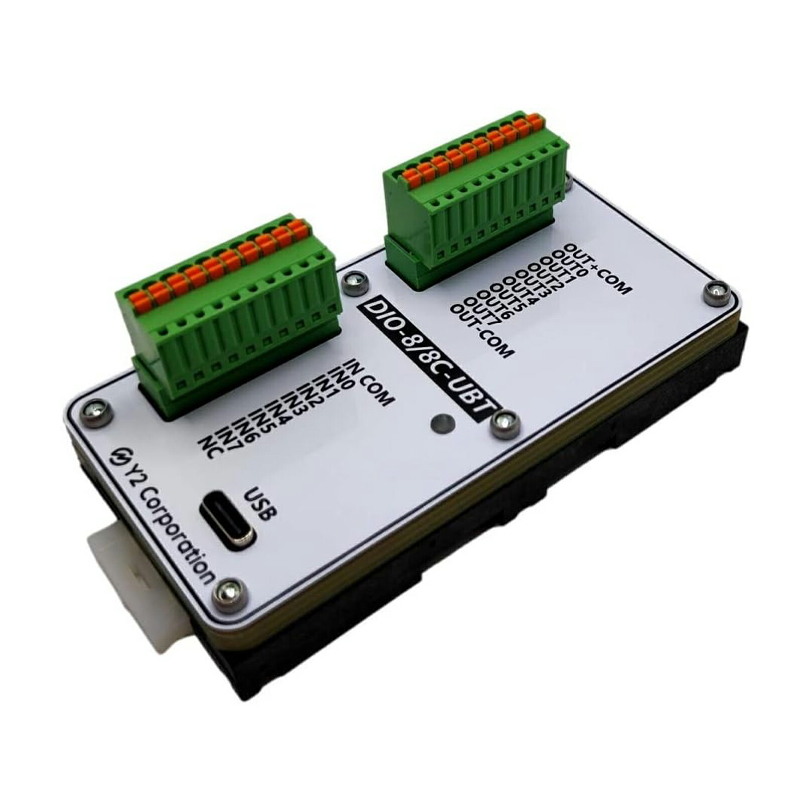 ワイツー USB 2.0相応う 不成立型デジタル入出力ゲーム盤 端子台・DIN軌跡取り付き印字機 DIO-8/8C-UBT(D)