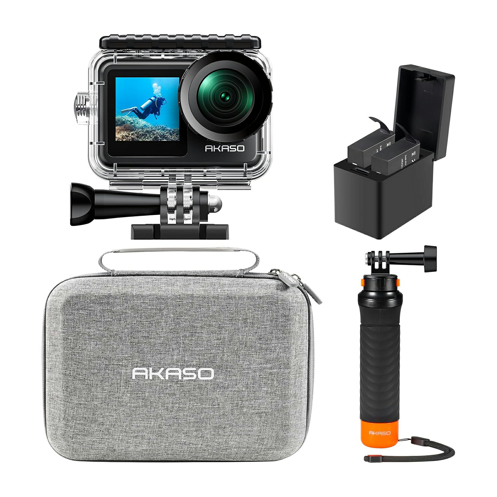 AKASO Brave 7 LE 動き写真器 4K60fps 20MP IPX7本機雨合羽