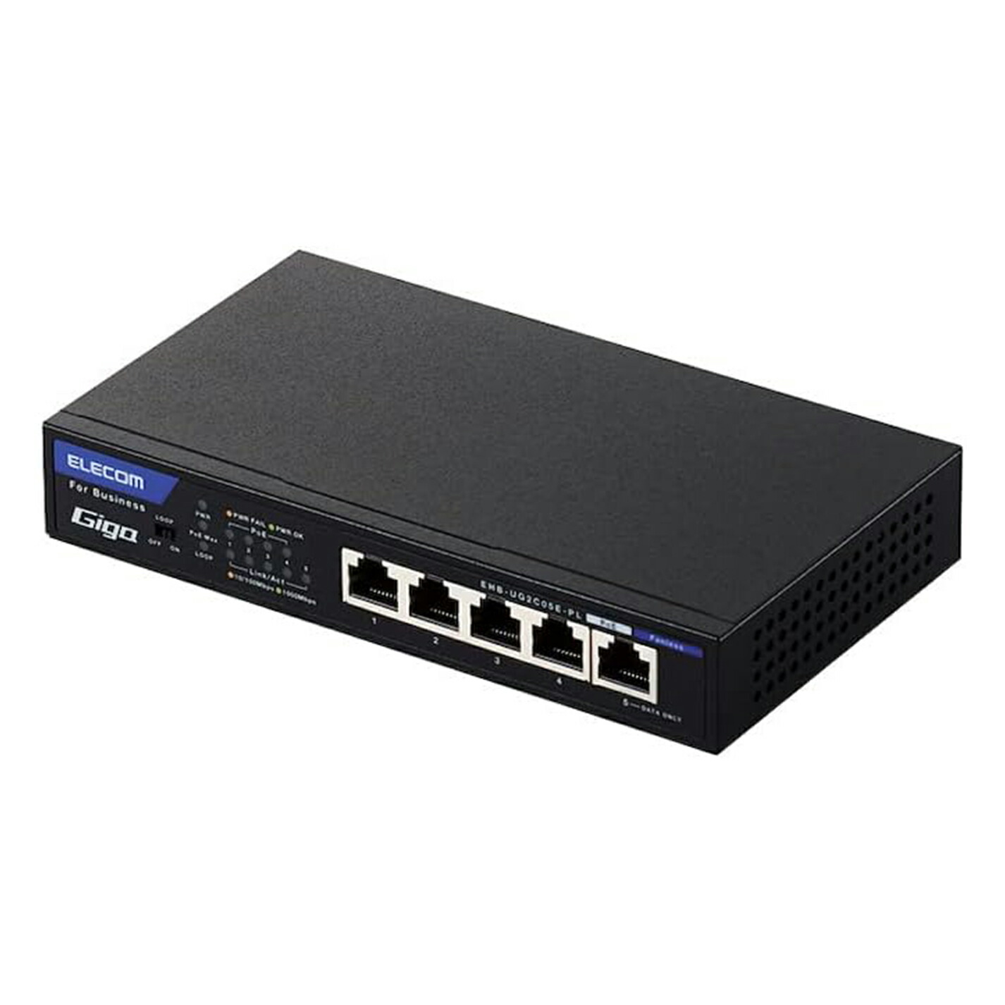 エレコム スイッチングハブ 5ポート ブラック EHB-UG2C05E-PL