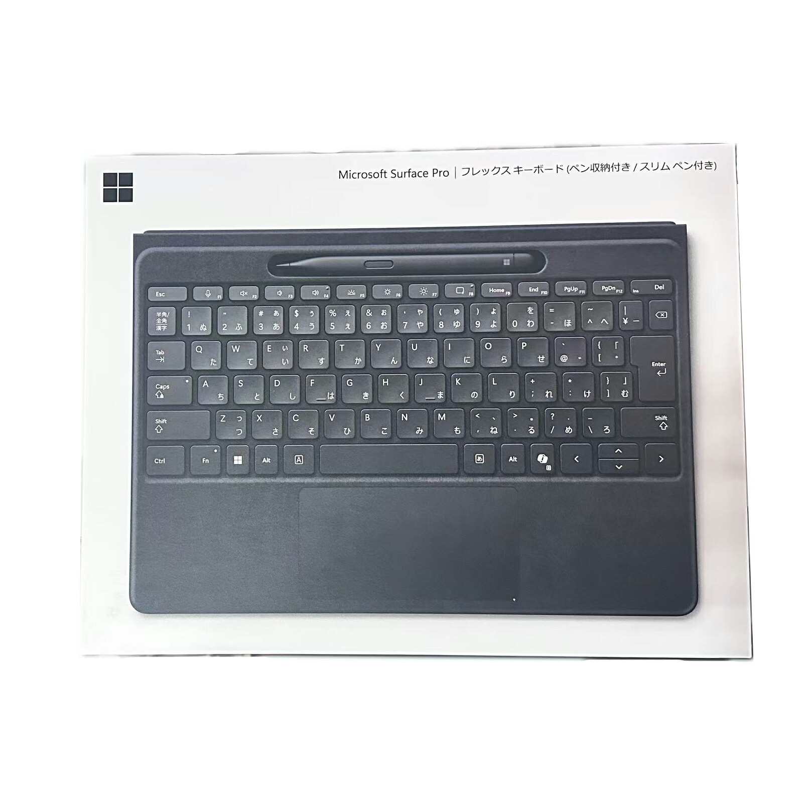 マイクロソフト Surface Pro フレックス 鍵盤（書きもの納める付き添い人/か細い 書きもの付き添い人）/ 黒いこと / 8YU-00022