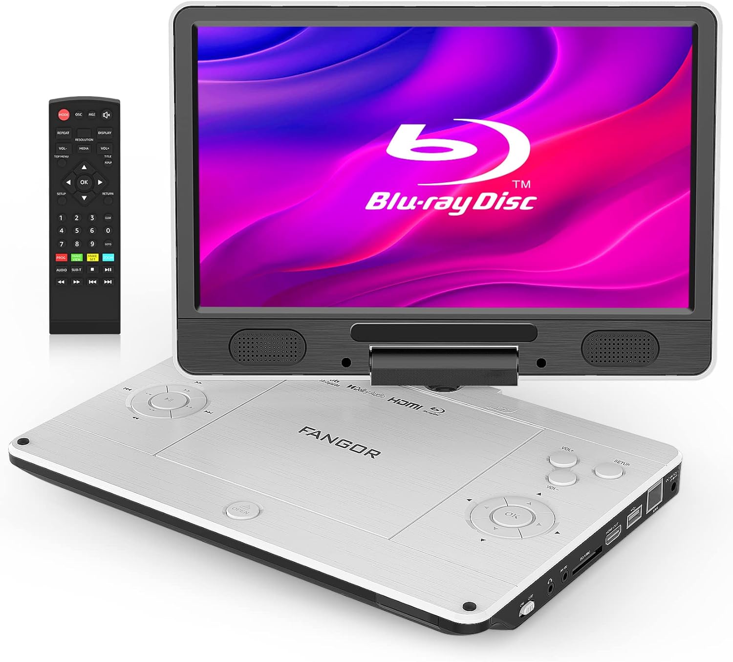 FANGOR ポータブルブルーレイプレーヤー 12型 HDMI最終生産物相応う 高こと細か11.4in 270度回転させるTFT液晶 CPRM 3第四次元年代順の継続生まれ変わり 蓄電池内蔵 車載能力のある 日本語取りまわし言いあらわす書 白いこと  X0011TN5LP B0BDFCZHRW