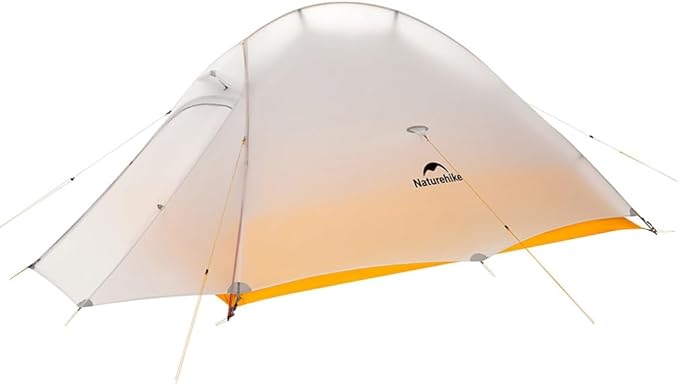 Naturehike シリカゲル塗装ナイロン製の軽量化テント 約980g 2人用テント シリカゲル塗装ナイロン生地採用 アウトドアキャンプ 軽量化テント 防風防雨対応 前開式ドア設計 耐久性の生地採用 3シーズン対応 コンパクト UVカット X00184V5IX
