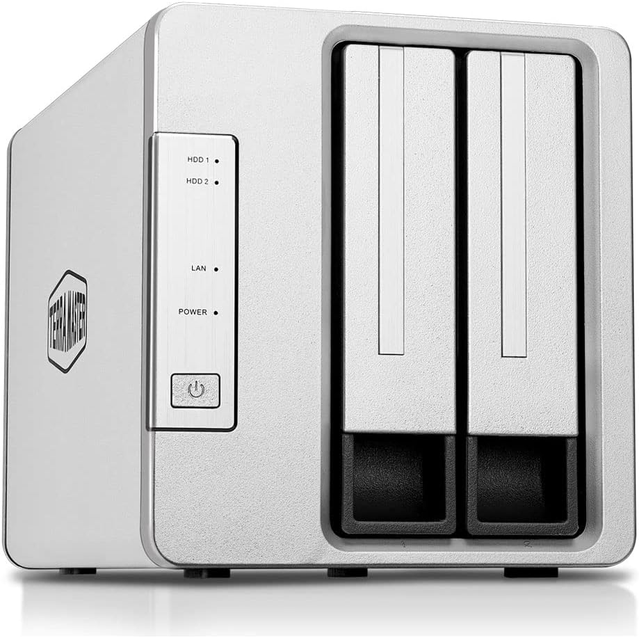 TerraMaster F2-223 2ベイ NAS SMB向けストレージ 2.0GHz 2.5GbE ポートx 2 Celeron N4505デユアルコア4GB DDR4 スマホ/タブレット対応 (HDD付属なし) X0011ZUBJX