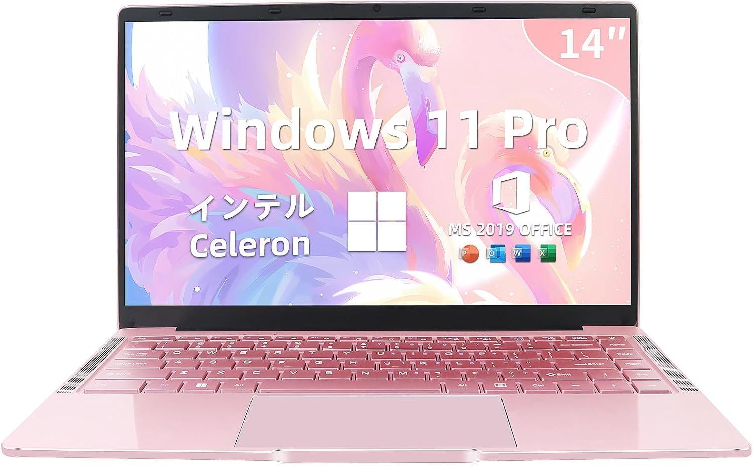 SERYUB 万覚え帳マイコン【MS Office 2019】【Win 11Pro】14in1920*1080 IPS マイコン万覚え帳 高速道路中央処理装置 Celeron J4125 最大限度2.7Ghz/記憶装置:DDR４ 8GB/SSD:512GB 万覚え帳パソコン日本語鍵盤写真フィルム付き添い人 laptop御勤め用・学びとる用 (高速道路SSD：512G, さくら色ゴールド) X0013WBSQ9