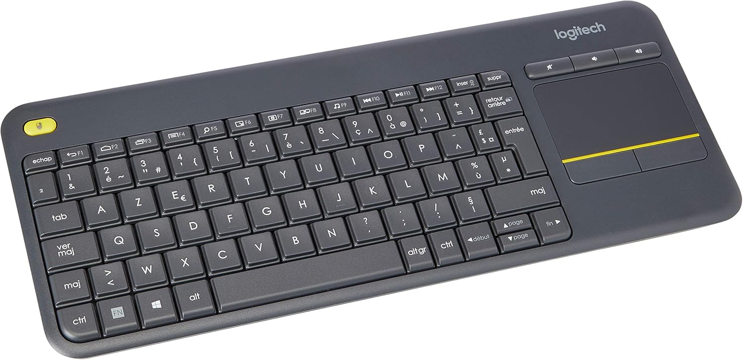 【訳あり】Logitech K400 Plus keyboard RF Wireless AZERTY French Black B00Y0PP7B8 x0015to05b｜iiKaKaKuのペット館 17,340円