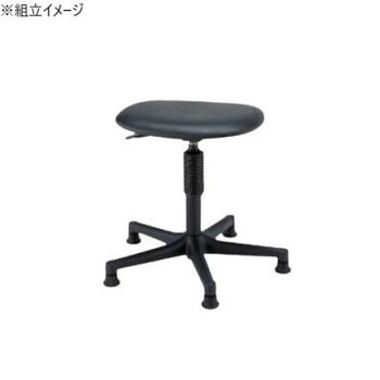 同梱・代引不可サカエ 作業用ワークチェアー 固定式 背もたれ無し 390×380×345mm S1P-BKN|インフォマート