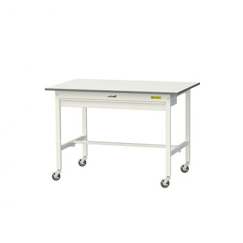 同梱・代引不可山金工業(YamaTec) SUPC-1275W-WW ワークテーブル 150シリーズ 移動(H825mm)(ワイド引出し付き)|インフォマート