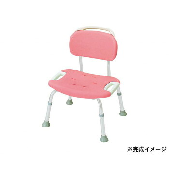 やわらかシャワーチェア 背付ワイド 49341 ピンク 204595 S0197|インフォマート
