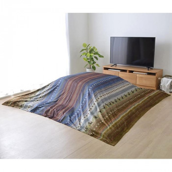 同梱・代引不可こたつ上掛けカバー 長方形 ギャッベ柄 約210×250cm マルチ 5194079