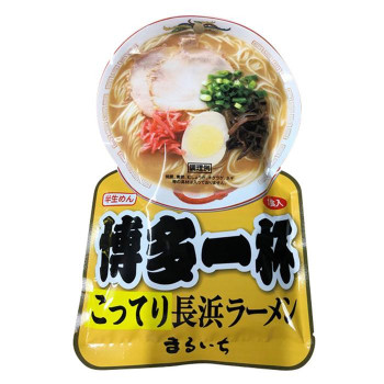 同梱・代引不可まるいち 博多一杯 こってり長浜ラーメン スープ付 1人前&times;60入 Z4231｜インフォマート