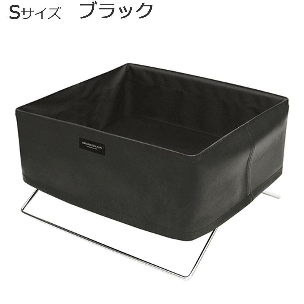 日本製 SAKI(サキ) ミニサイドワゴン 合皮 Sサイズ R-360 ブラック