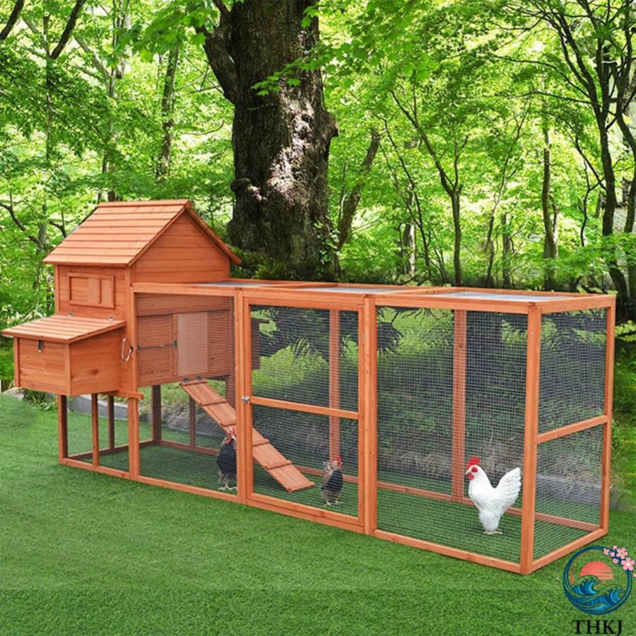 鶏掘っ立て小屋、木製室外家兎掘っ立て小屋、風通し部屋の入り口と取りはずし能力のあるなお盆付き添い人、実験材料小毛の荒物用大型愛玩動物住み家(Gray)