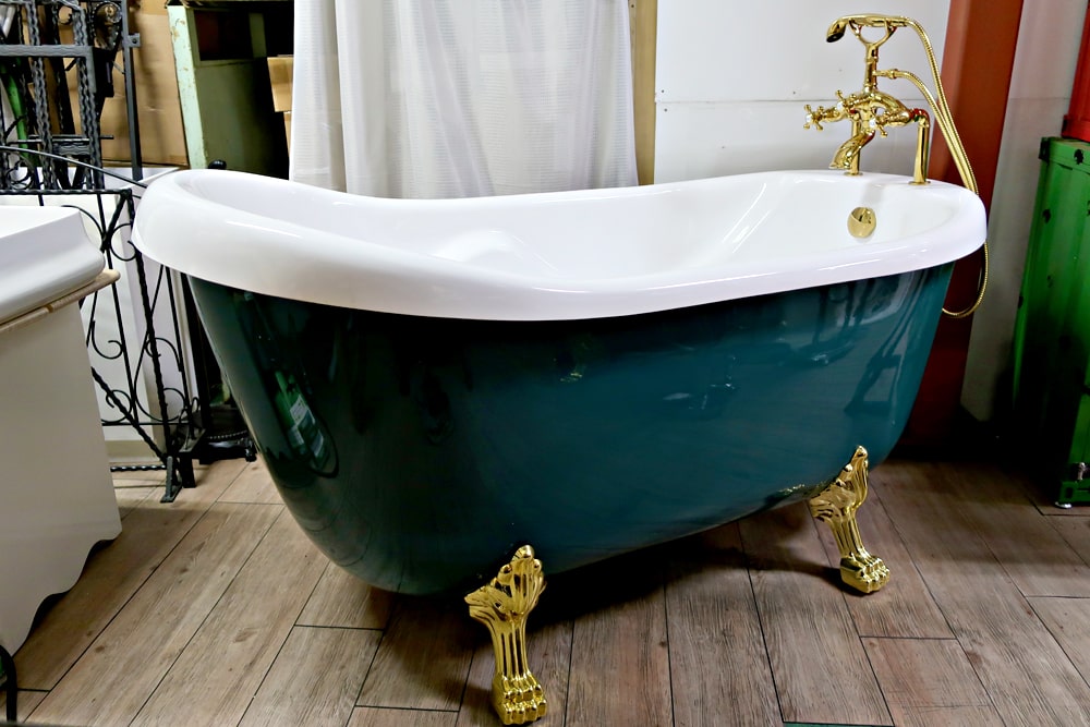 簡易シャワー 限定1台 シャワー水栓が一緒に付いた猫足バスタブです 品番ink Art003 Gr 株式会社インクコーポレーション アウトレット 置き型 ディプレイ用 W1700 D0 H0 浴槽 アウトレット 置き型 猫足バスタブ