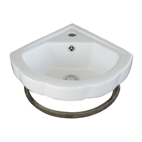 室内用便器器 洗面どんぶり鉢 壁後ばらい 端っこ パウダーコンパクト W430×D410×H185 | 品番INK-0502028H 洗面台-木材・建築資材・設備-洗面用設備