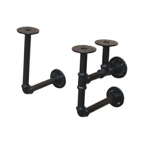 楽天市場】棚受け ブラケット 大 ガス管 アイアン 水道管 2個