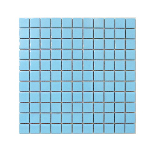 モザイック瓦 25角 DIY 瀬戸もの 裏サイバー空間張り 水色 青色 11枚仕かける(約1m2) | 品番INK-YD2501 タイル-木材・建築資材・設備