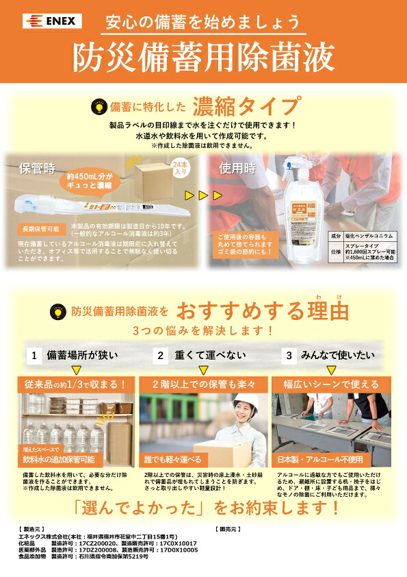 防災積みたてる用除菌液 24本