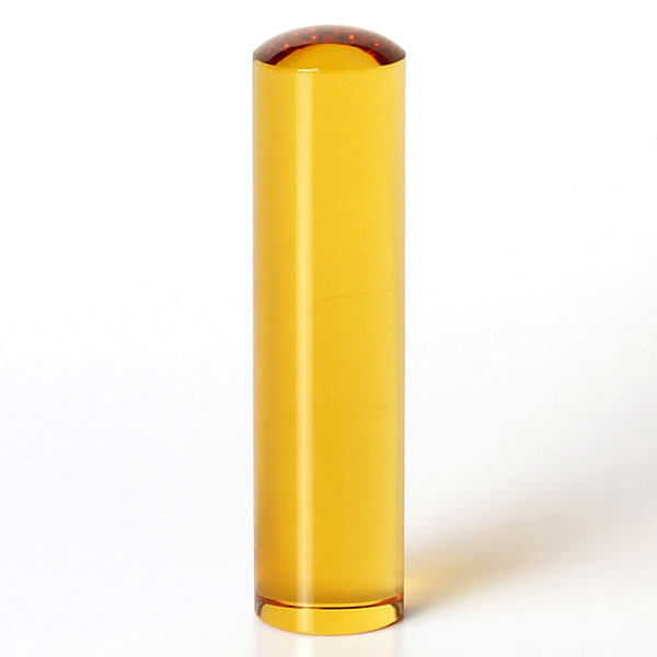 個人印鑑・銀行印・シトリントパーズ／黄水晶(アタリ無し)・印面直径約15mm×長さ約60mm・ケース別売り
