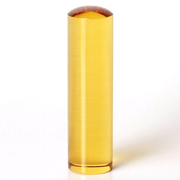 印鑑 実印 水晶 【シトリントパーズ(黄水晶)印鑑】【翌日発送】【送料無料】【手彫り手仕上げ印鑑】【男性実印/女性実印】【はんこサイズ:16.5mm(ミリ)】【おしゃれ】【売れ筋商品】【シトリントパーズ/黄水晶/ストーン/印鑑登録用実印/ケース別売り】｜印鑑本舗