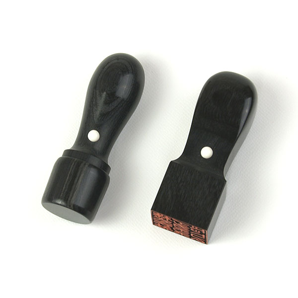 法人印鑑[手彫り仕上げ]・黒彩樺スタンダードセット/代表者印(丸天丸18mm):角印(角天丸21mm)【smtb-td】｜印鑑本舗