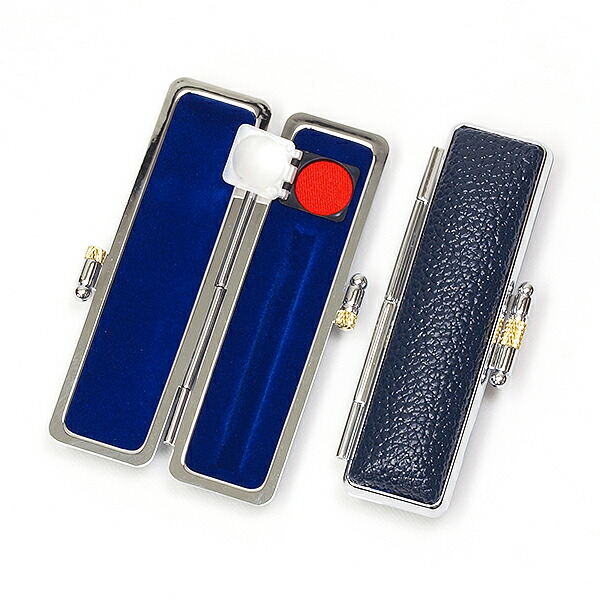 印材　印鑑　2本　ケース付き　新品未使用 印鑑ケース 2本 訂正印 認印 2本収納ケース 朱肉付き はんこ