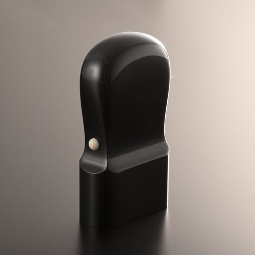 法人印鑑/割り印/契印[匠の完全手彫り] 黒水牛/天丸/15x36mm/ケース別売