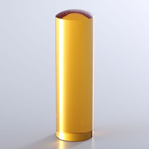 黄水晶(シトリントパーズ)の銀行印 18mm ケース別売 個人いんかん はんこ ハンコ 判子 就職祝い ギフト 祝い プレゼント 贈りもの 女性 男性 子供
