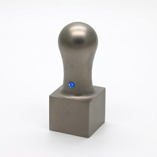 【送料無料】法人印鑑/角印/クリスタルジュエルチタン/角天丸(クリスタルアタリ付)/サファイア/24mm/ケース別売 法人用 社判 社印 判子 いんかん はんこ ハンコ 会社設立 仕事 登記 開業 起業｜印鑑の匠　店