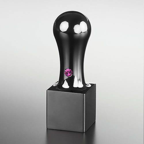 【送料無料】法人印鑑/角印/ブラックチタン ミラーブラック/角天丸(クリスタルアタリ付)/アメジスト/21mm/ケース別売 法人用 社判 社印 判子 いんかん はんこ ハンコ 会社設立 仕事 登記 開業 起業｜印鑑の匠　店 20,425円