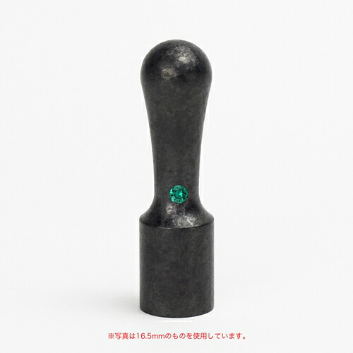 【送料無料】法人印鑑/銀行印/粒界チタン/丸天丸タイプ/クリスタルアタリ付き/エメラルド/黒/18.0mm 法人用 社判 社印 判子 いんかん はんこ ハンコ 会社設立 仕事 登記 開業 起業