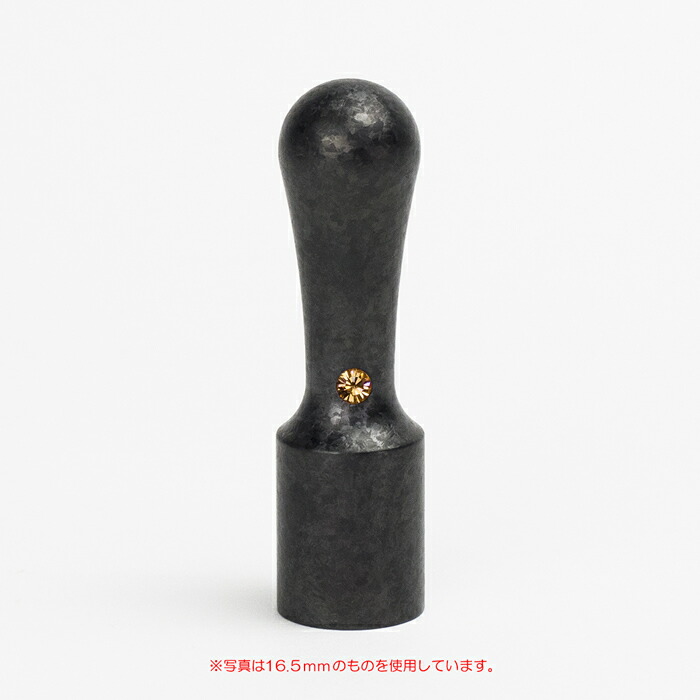 法人印鑑 銀行印 粒界チタン 丸天丸タイプ スワロフスキーアタリ付き ライトピーチ 黒 18.0mm 法人用 社判 社印 判子 いんかん はんこ ハンコ 会社設立 仕事 登記 開業 起業