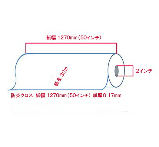 mita インクジェット ロール紙 防炎クロスS 幅914mm (A0ノビ) × 長さ