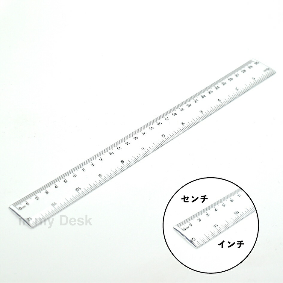 楽天市場 アメリカ直輸入 Plastic Ruler インチ センチ 定規 30センチ 12インチ ものさし ルーラー プラスチック ブルー グリーン レッド イエロー メール便発送 In My Desk