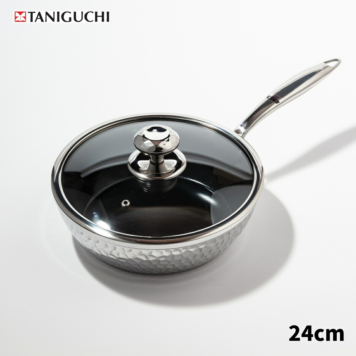 楽天市場】谷口金属 ガラス 蓋付 フライパン 26cm 槌目鍛造 H50 鍋