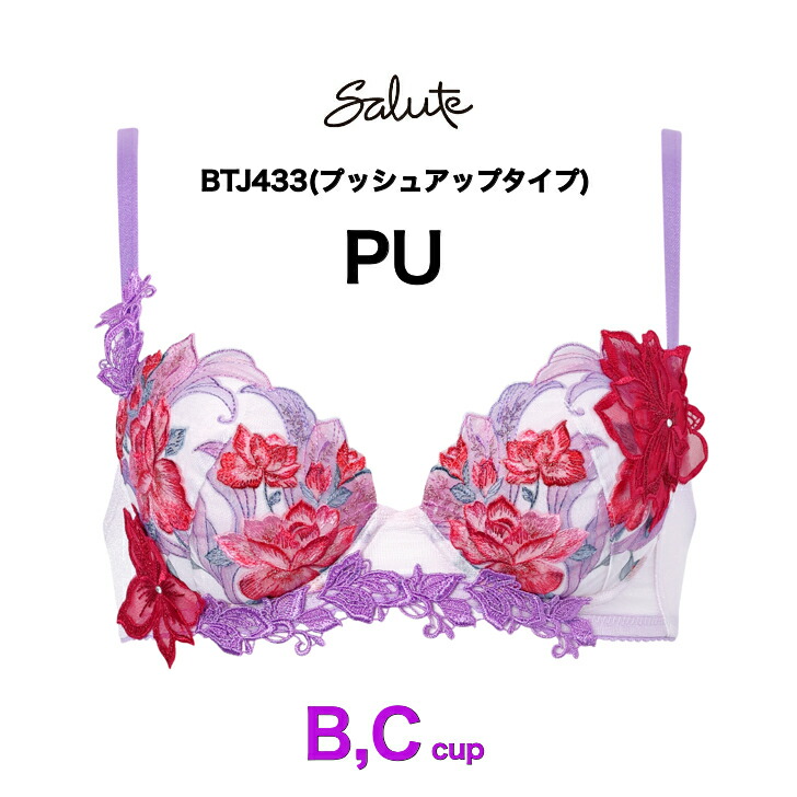 ワコール wacoal サルート salute BTJ433 33烏合の衆 ブラ 3/4優勝杯 P引き上げる プッシュアップブラ BC優勝杯