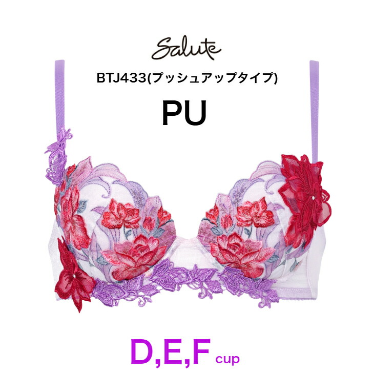 ワコール wacoal サルート salute BTJ433 33烏合の衆 ブラ 3/4優勝杯 P引き上げる プッシュアップブラ D E F