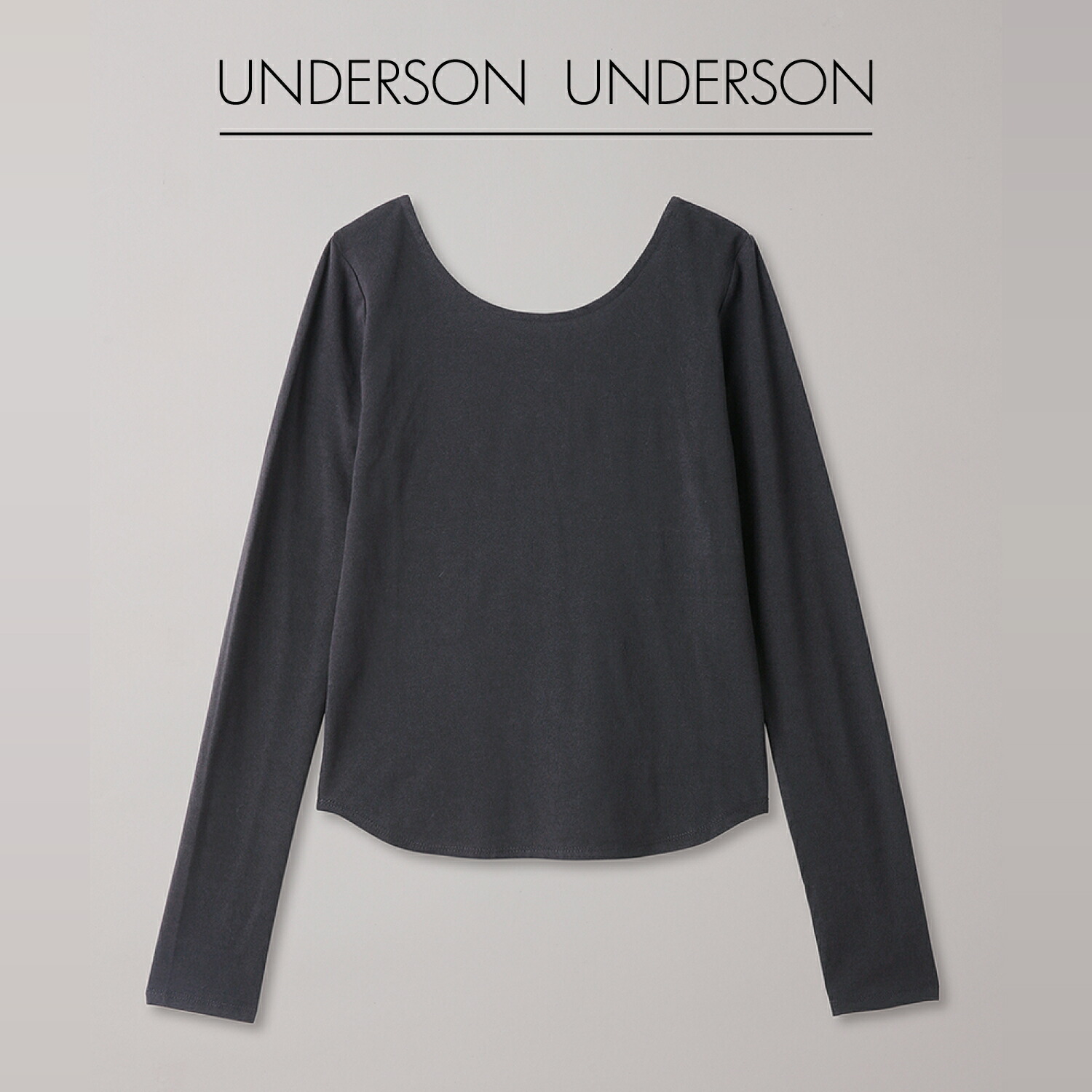 UNDERSON UNDERSON バックオープンプルオーバー | うしろ側明けっ広げ 後ろ側くい違い 黒いこと 白いこと 和紙 和紙布切れ ティーシャツ ティーシャツ カットソー 肌付き かっこ良い レディース 重ね着 花の冠yd 分かりやすい アンダーソンアンダーソン uuwct241187 インナー・下着・ランジェリー-インナーキャミソール