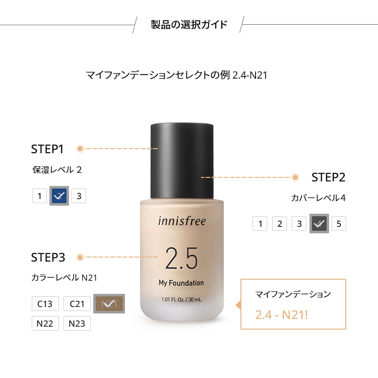 楽天市場 公式 イニスフリー 正規品 コスメ 国内発送 マイファンデーション 1 3 C21 ピンクベージュ Innisfree 韓国コスメ 国内発送 ギフト プレゼント 女性 誕生日 母の日 敬老の日 Innisfree公式ショップ 楽天市場店